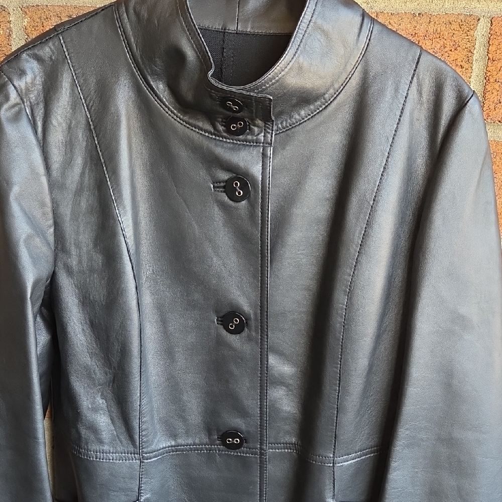 Partina leather coat - Picture 4 of 16